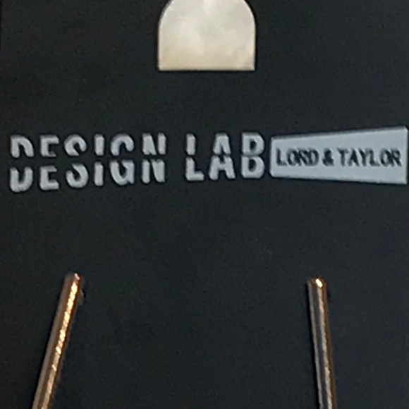 Design Lab Gold Tone Drop Hoop Women’s Earrings With Shell Like Centre - Picture 10 of 10